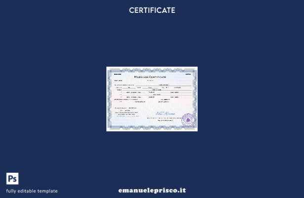 certificato di matrimonio Timor Est stile verificato Modello Word e PDF